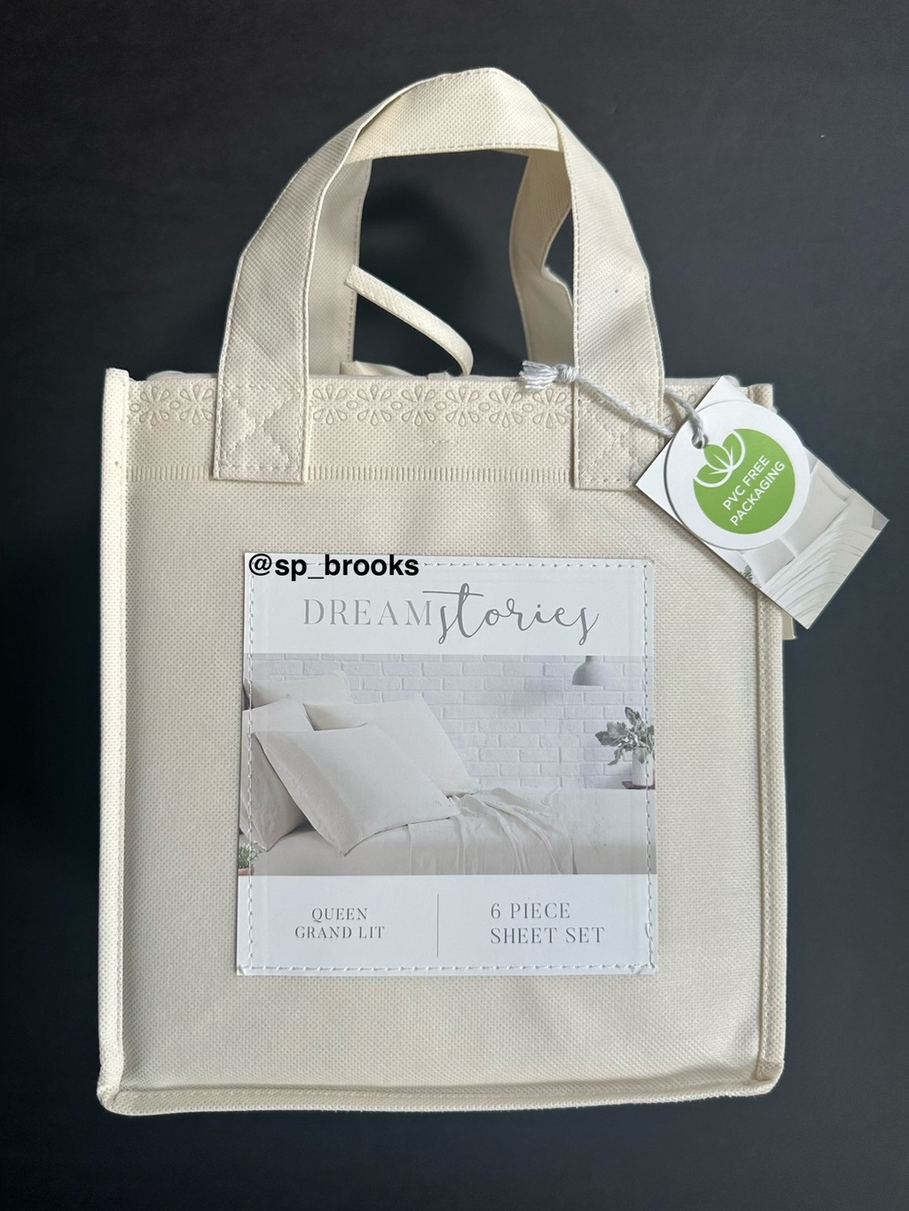 🎁Dream Stories 6-Piece Queen Sheet Set in Chiffon Cream -DREAM Stories Sheet Set
